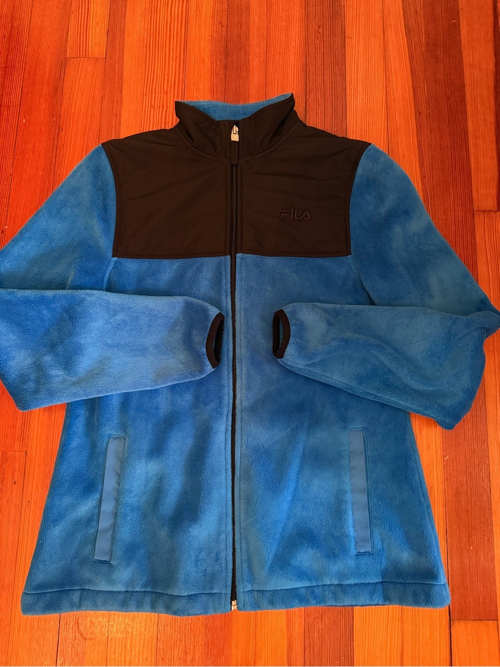Fila Bright Blue Fleece Jacket with Black Trim
